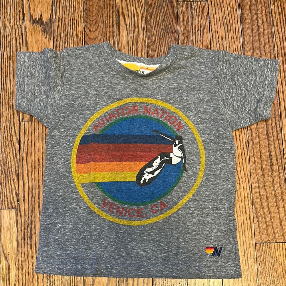 Aviator Nation Kids Gray Graphic T-Shirt